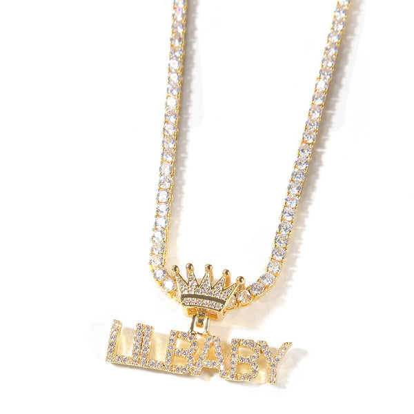 Cubic Zirconia Crown Necklace