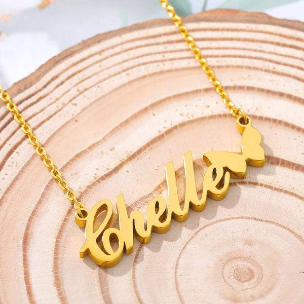Personalized Butterfly necklace
