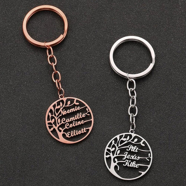 Personalized Tree of life keychain