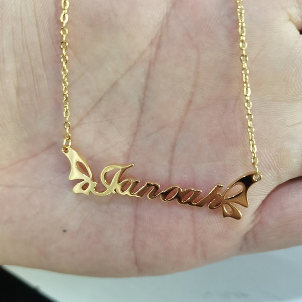 Personalized Butterfly Custom Name Necklace