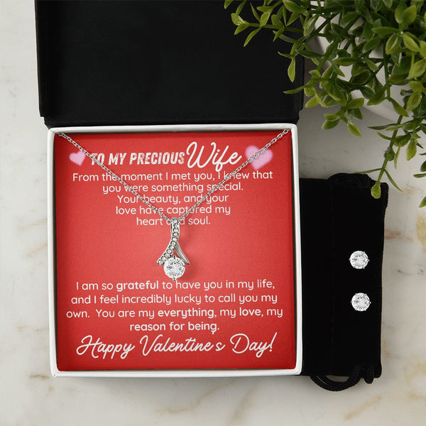 Valentines Alluring Beauty Necklace with a message card